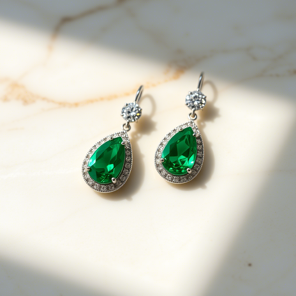 Emerald Drop Earrings